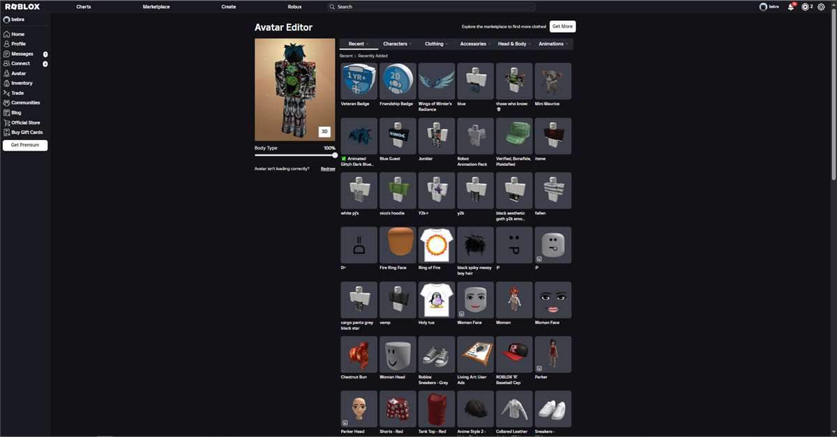 продажа аккаунта к игре Roblox